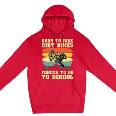 Cool Dirt Bike For Motocross Dirt Bike Lover Premium Pullover Hoodie