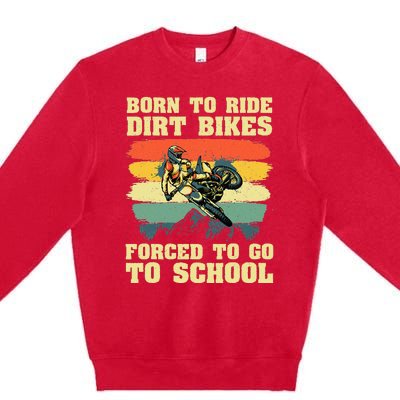 Cool Dirt Bike For Motocross Dirt Bike Lover Premium Crewneck Sweatshirt