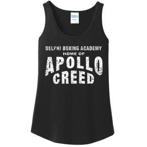 Creed Delphi Boxing Academy Home Of Apollo Creed Logo Ladies Essential Tank