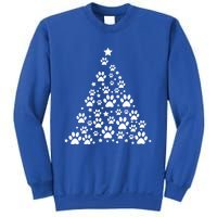 Christmas Dog Bone And Paw Tree Sweatshirt Sweatshirt