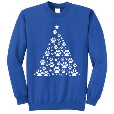 Christmas Dog Bone And Paw Tree Sweatshirt Sweatshirt