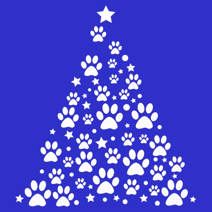 Christmas Dog Bone And Paw Tree Sweatshirt Sweatshirt