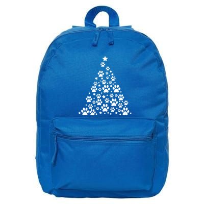 Christmas Dog Bone And Paw Tree Sweatshirt 16 in Basic Backpack