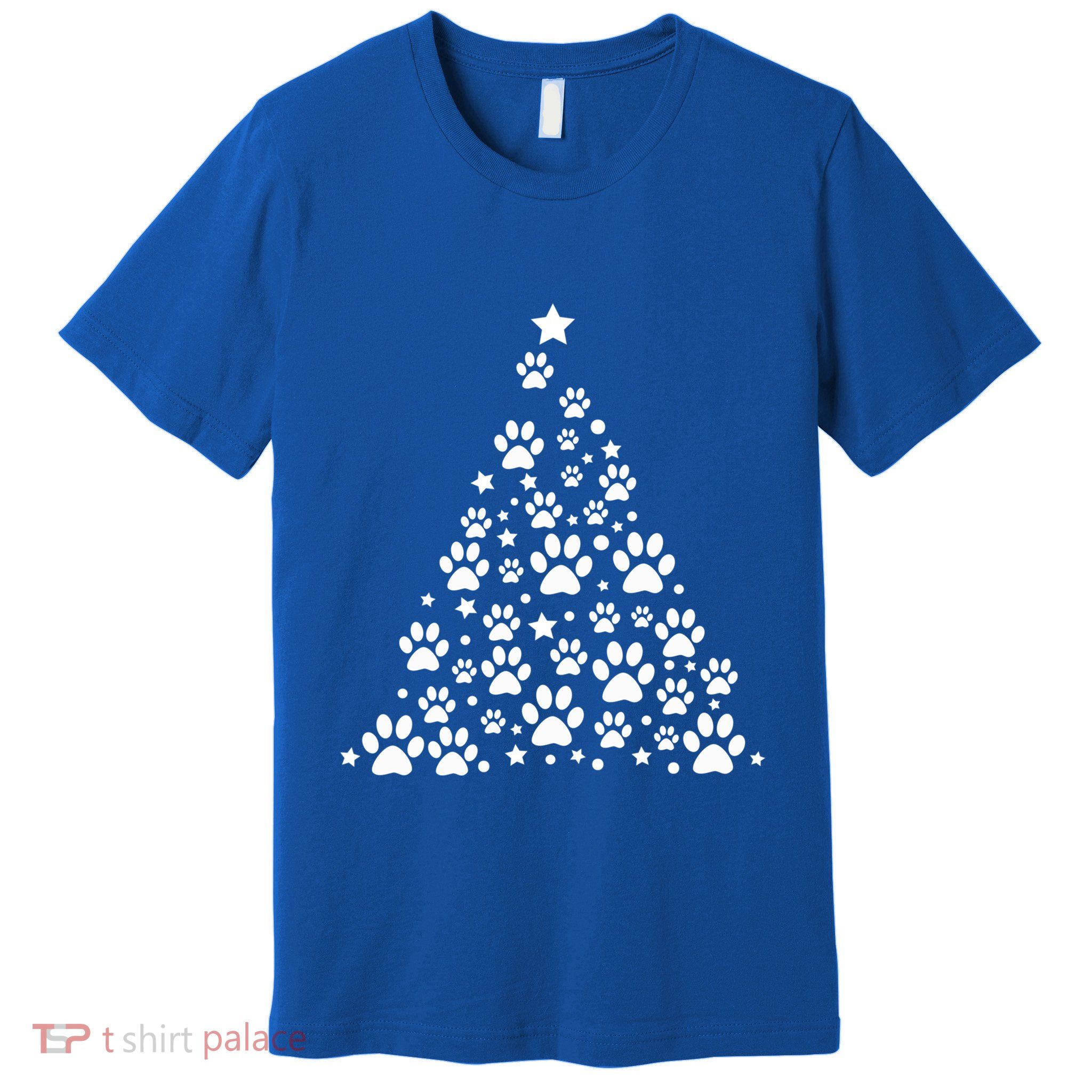 Christmas Dog Bone And Paw Tree Sweatshirt Premium T-Shirt