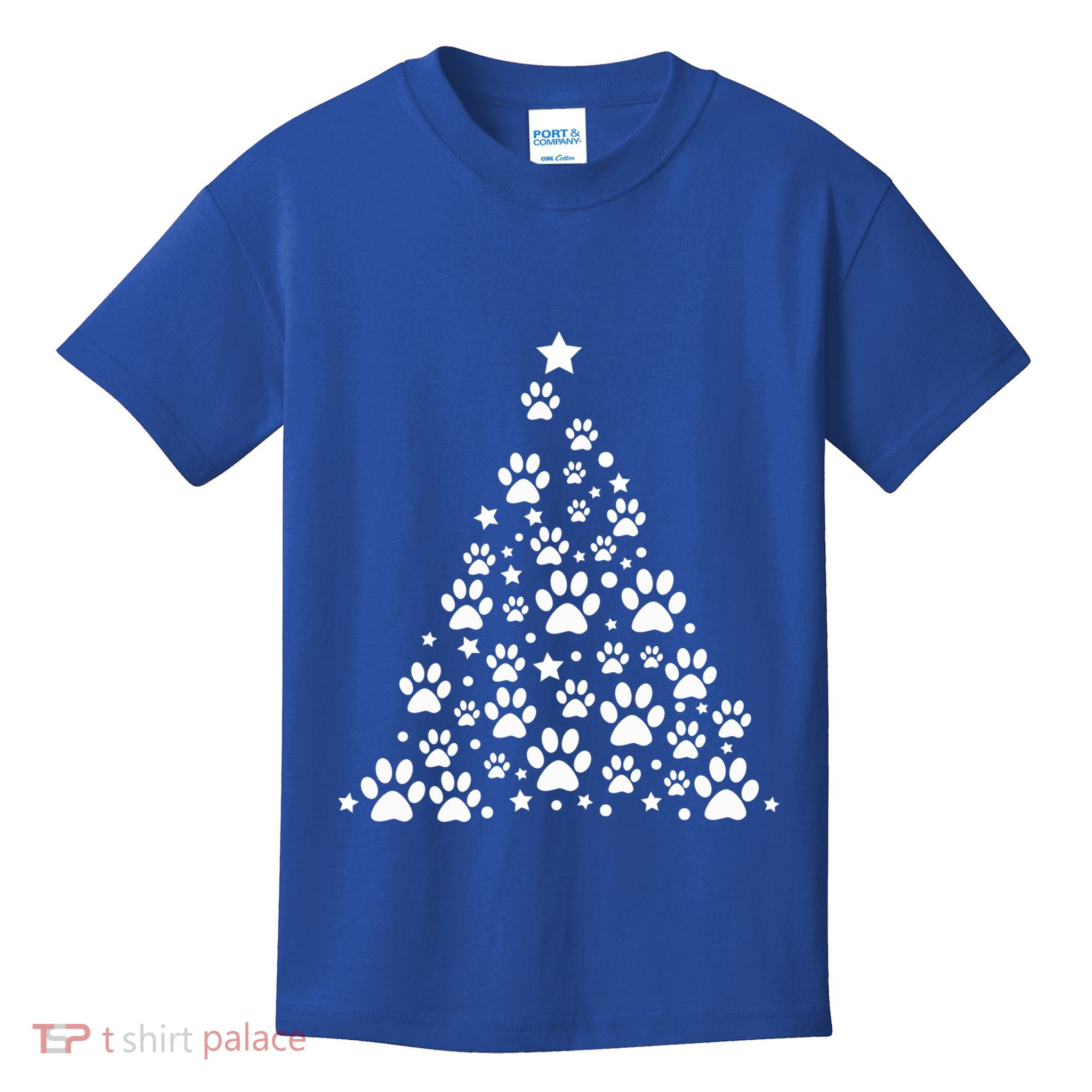 Christmas Dog Bone And Paw Tree Sweatshirt Kids T-Shirt