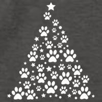 Christmas Dog Bone And Paw Tree Sweatshirt Vector Backpack