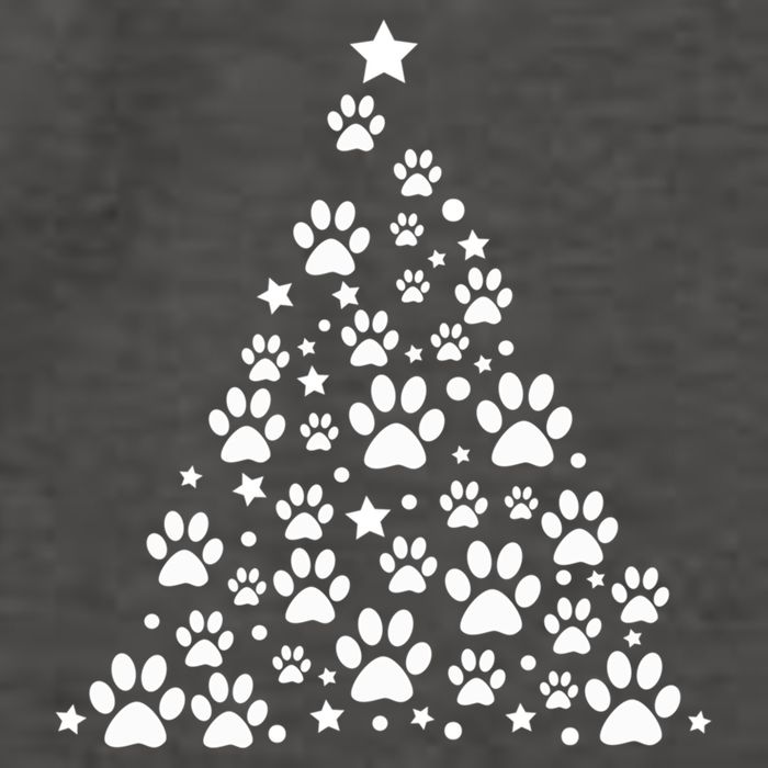 Christmas Dog Bone And Paw Tree Sweatshirt Vector Backpack