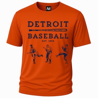 Classic Detroit Baseball Fan Retro Funny Gift Cooling Performance Crew T-Shirt