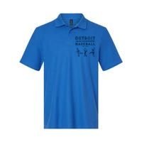 Classic Detroit Baseball Fan Retro Funny Gift Softstyle Adult Sport Polo