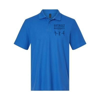 Classic Detroit Baseball Fan Retro Funny Gift Softstyle Adult Sport Polo