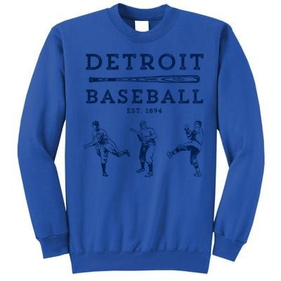 Classic Detroit Baseball Fan Retro Funny Gift Tall Sweatshirt