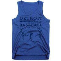 Classic Detroit Baseball Fan Retro Funny Gift Tank Top