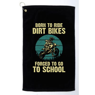 Cute Dirt Bike Art For Women Motorcycle Dirtbike Platinum Collection Golf Towel