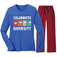 Celebrate Diversity Beer Ing Craft Brewery Great Gift Women's Long Sleeve Flannel Pajama Set 