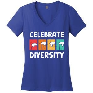 Celebrate Diversity Beer Ing Craft Brewery Great Gift Women's V-Neck T-Shirt