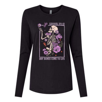 Christian Dry Bones Come To Life Womens Cotton Relaxed Long Sleeve T-Shirt