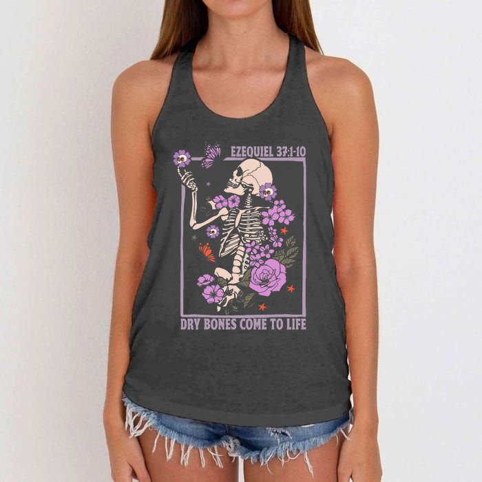 Christian Dry Bones Come To Life Women's Knotted Racerback Tank