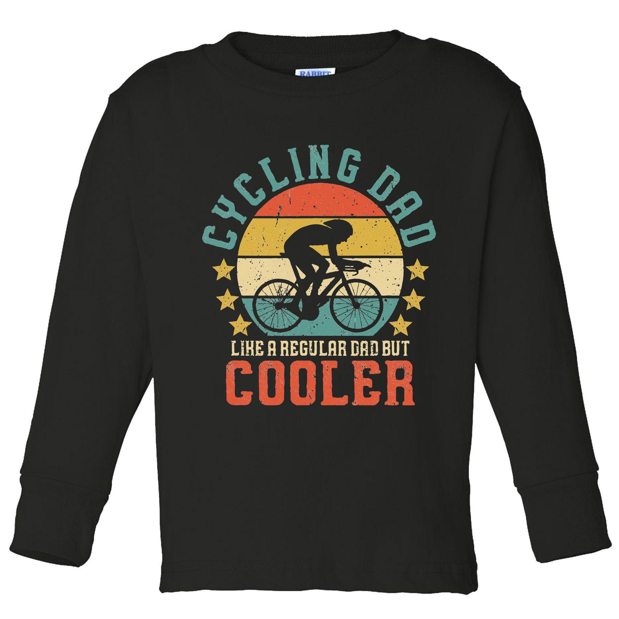 Cycling Dad Bike Rider & Cyclist Fathers Day Toddler Long Sleeve Shirt