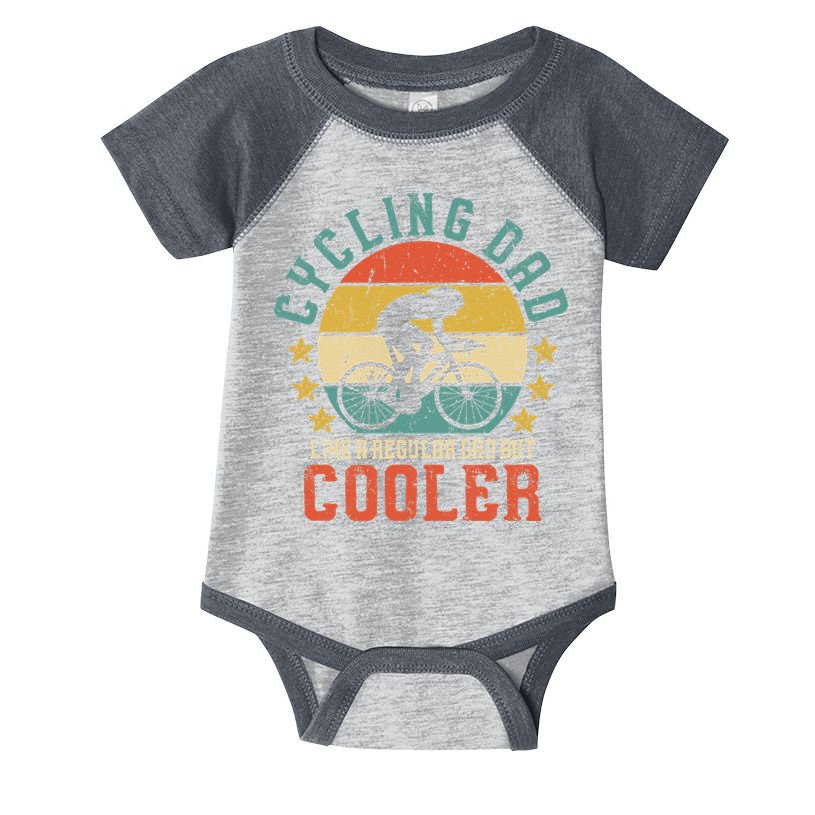 Cycling Dad Bike Rider & Cyclist Fathers Day Infant Baby Jersey Bodysuit