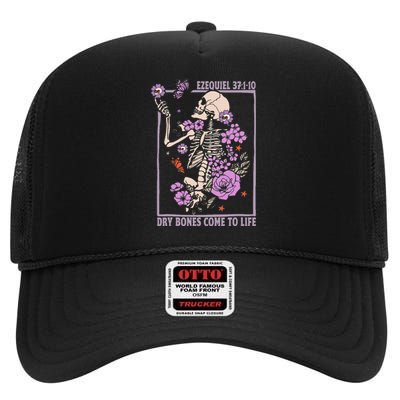 Christian Dry Bones Come To Life High Crown Mesh Back Trucker Hat