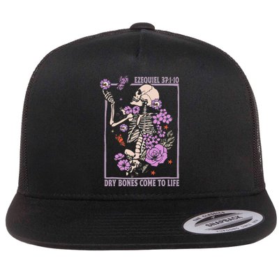 Christian Dry Bones Come To Life Flat Bill Trucker Hat