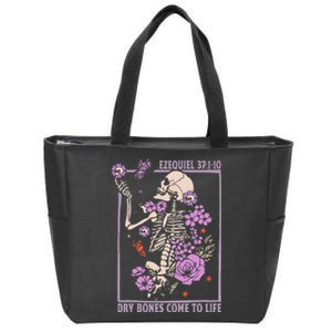 Christian Dry Bones Come To Life Zip Tote Bag