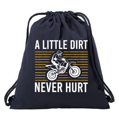 Cool Dirt Bike Art Dirtbike Motorcycle Bike Racing Drawstring Bag