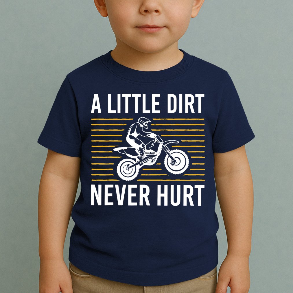 Cool Dirt Bike Art Dirtbike Motorcycle Bike Racing Toddler T-Shirt