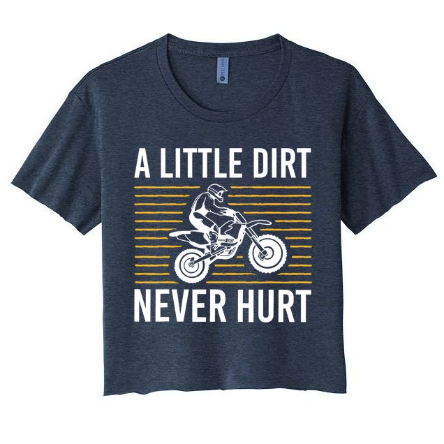 Cool Dirt Bike Art Dirtbike Motorcycle Bike Racing Women's Crop Top Tee