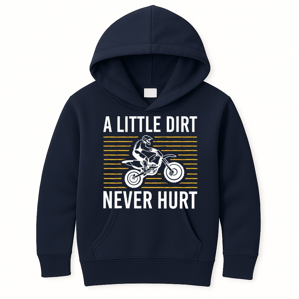 Cool Dirt Bike Art Dirtbike Motorcycle Bike Racing Kids Hoodie