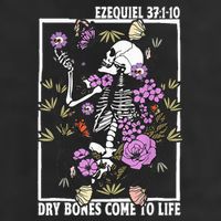 Christian Dry Bones Come To Life Floral Skeleton Cool Comfort Performance Bucket Hat
