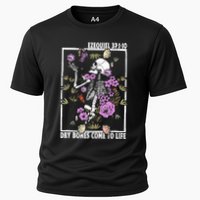 Christian Dry Bones Come To Life Floral Skeleton Cooling Performance Crew T-Shirt