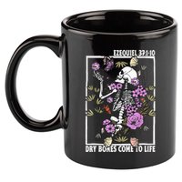 Christian Dry Bones Come To Life Floral Skeleton 11oz C Handle Ceramic Mug
