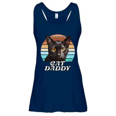 Cat Daddy Black Cat Vintage Eighties Style Cat Retro Cute Dog Ladies Essential Flowy Tank