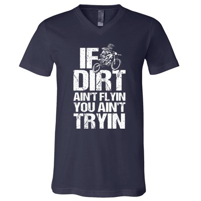 Cool Dirt Bike Art For Dirtbike Motorcycle Racing V-Neck T-Shirt