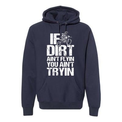 Cool Dirt Bike Art For Dirtbike Motorcycle Racing Premium Hoodie