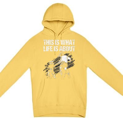 Cute Dirt Bike Art For Father Dirtbike Motorcycle Lovers  Premium Pullover Hoodie