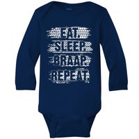 Cute Dirt Bike Art Dirtbike Motorbike Enduro Racer Baby Long Sleeve Bodysuit