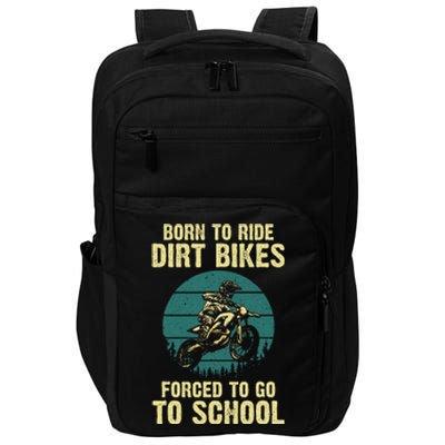 Cute Dirt Bike Art Motorcycle Dirtbike Racing Impact Tech Backpack