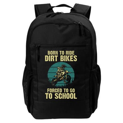 Cute Dirt Bike Art Motorcycle Dirtbike Racing Daily Commute Backpack