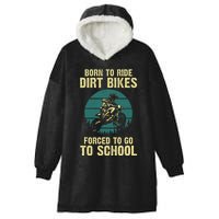 Cute Dirt Bike Art Motorcycle Dirtbike Racing Hooded Wearable Blanket