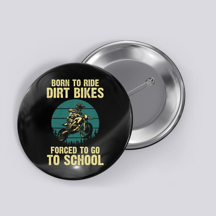 Cute Dirt Bike Art Motorcycle Dirtbike Racing Button