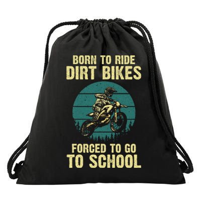 Cute Dirt Bike Art Motorcycle Dirtbike Racing Drawstring Bag