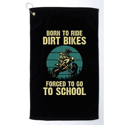 Cute Dirt Bike Art Motorcycle Dirtbike Racing Platinum Collection Golf Towel