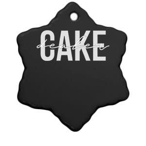 Cake Dealer Baking Cake Lover Ceramic Star Ornament