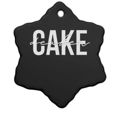 Cake Dealer Baking Cake Lover Ceramic Star Ornament