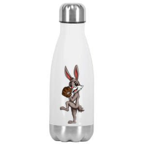 Children's Design Baseball Bunny Easter Bunny With Baseball Great Gift Stainless Steel Insulated Water Bottle