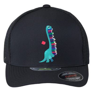 Cute Dinosaur Book Reading Readasaurus Flexfit Unipanel Trucker Cap