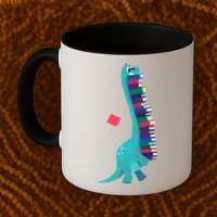 Cute Dinosaur Book Reading Readasaurus Mug