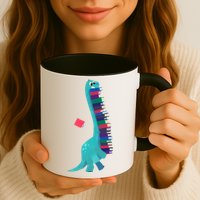 Cute Dinosaur Book Reading Readasaurus Mug